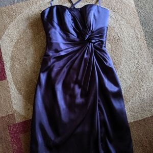 David's Bridal Knee Length Purple Size 2 Dress